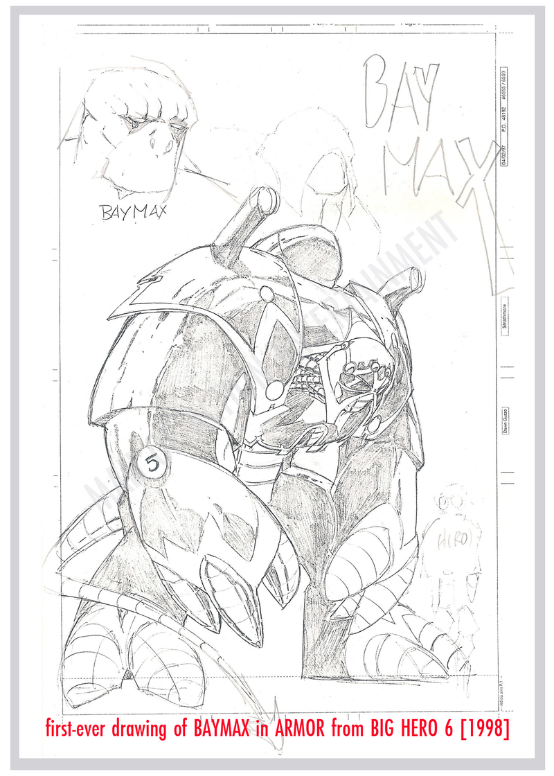 Illustration for article titled Here's what Big Hero 6's Hiro and Baymax first looked like, 16 years ago